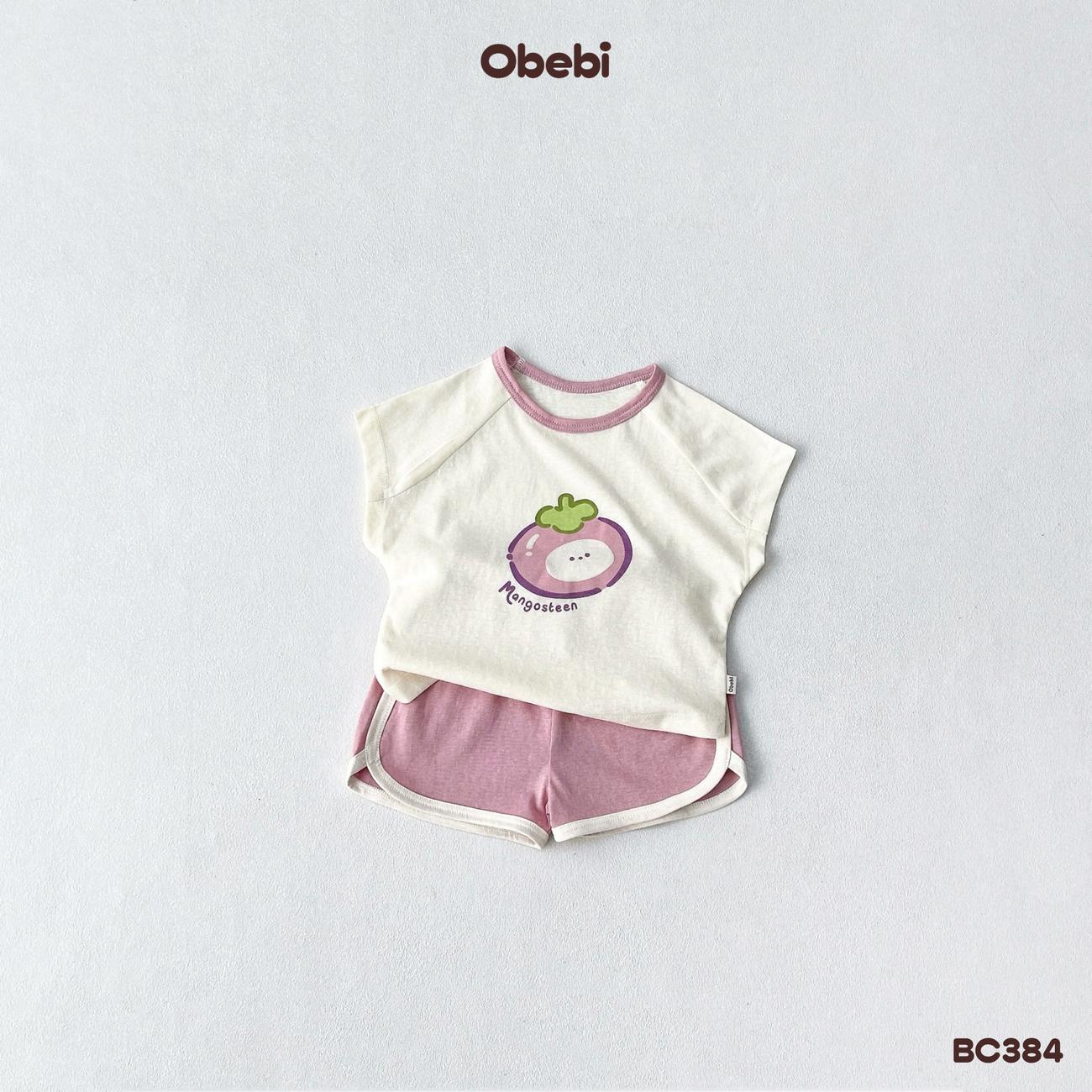 OBEBI - Bộ cộc hoa quả phối màu quần OBEBI (73-120)
