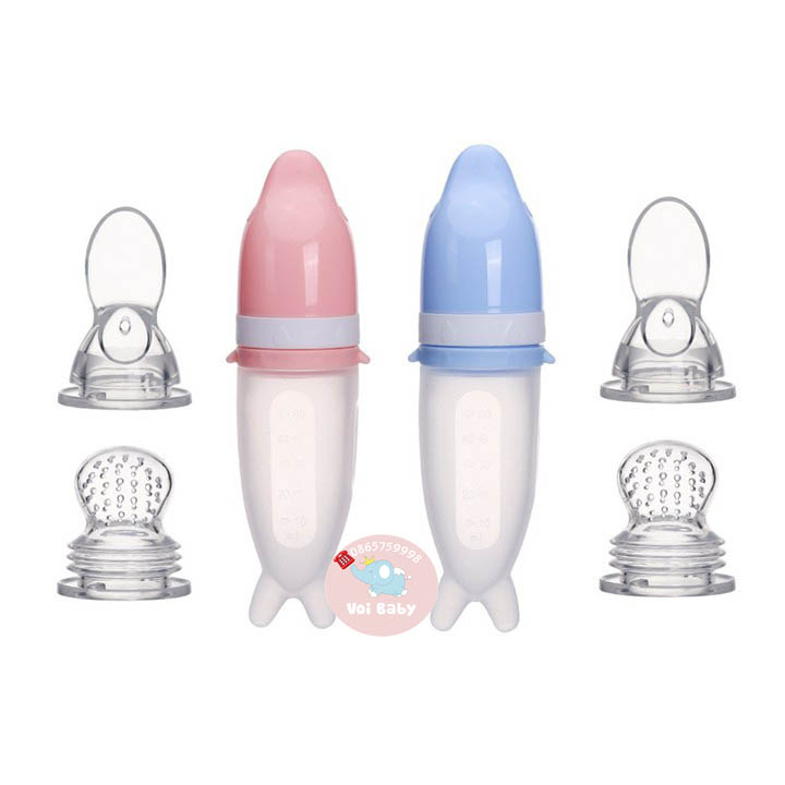 V-COOOL - BÌNH THÌA BÓP THỨC ĂN DẶM CÁ HEO