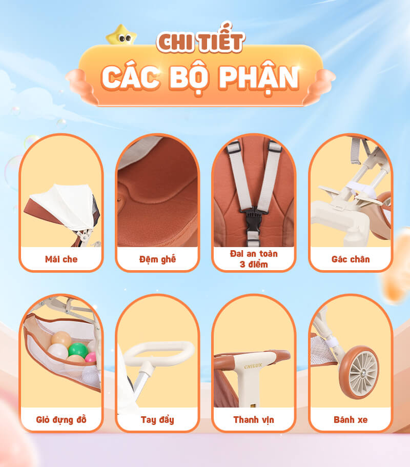 CHILUX - XE ĐẨY GẤP GỌN M55