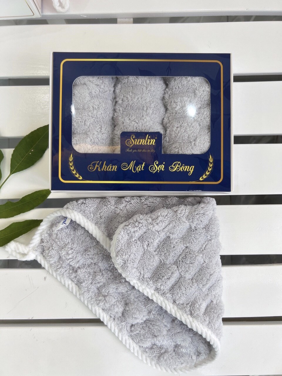 BW Set 3 Khăn mặt sợi bông Sunlin