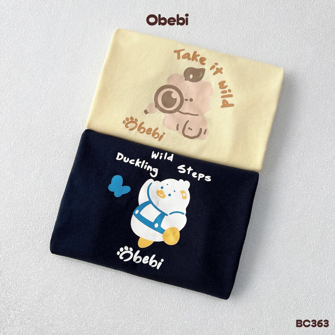 OBEBI - Bộ cộc mùa hè phối viền in hình thú OBEBI (73-120)