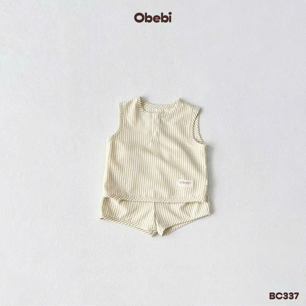 OBEBI - Bộ ba lỗ kẻ sọc mùa hè OBEBI (73-120)