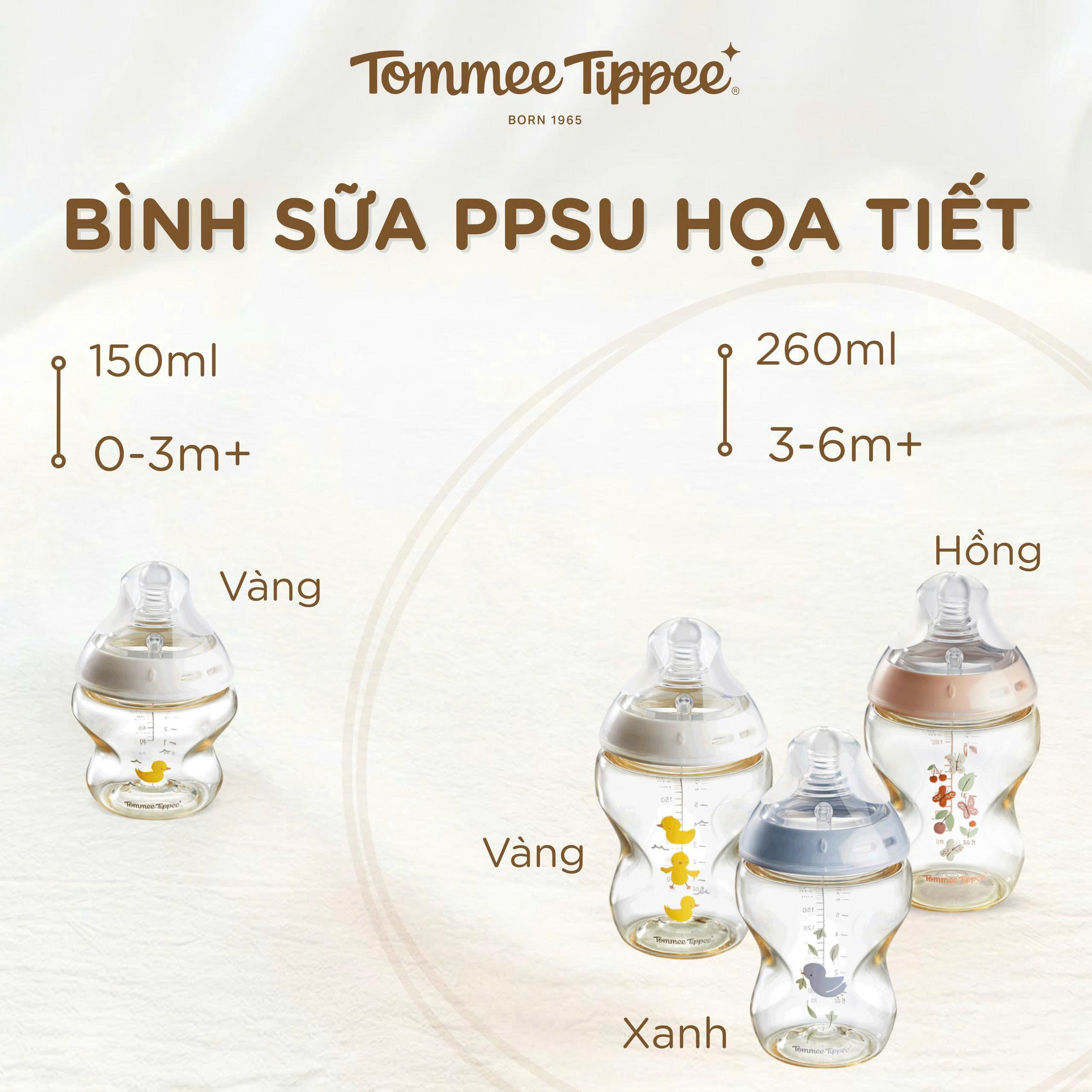 TOMMEE TIPPEE - BÌNH SỮA PPSU HỌA TIẾT