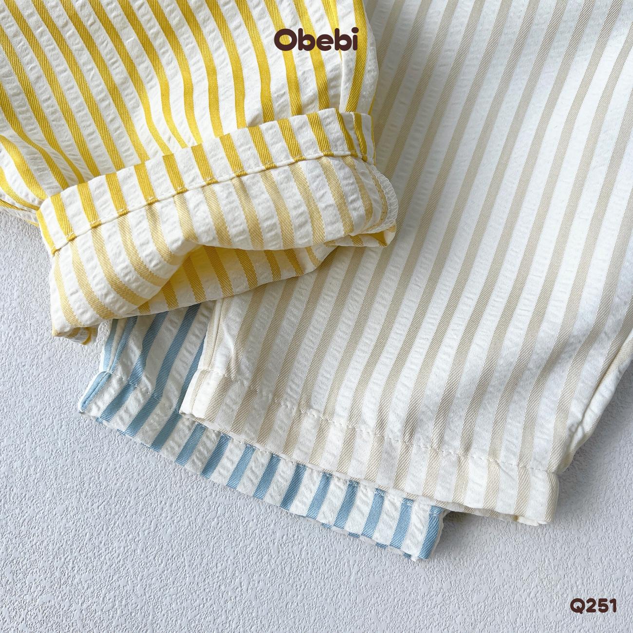 OBEBI - Quần dài kẻ sọc suông OBEBI (66-120)