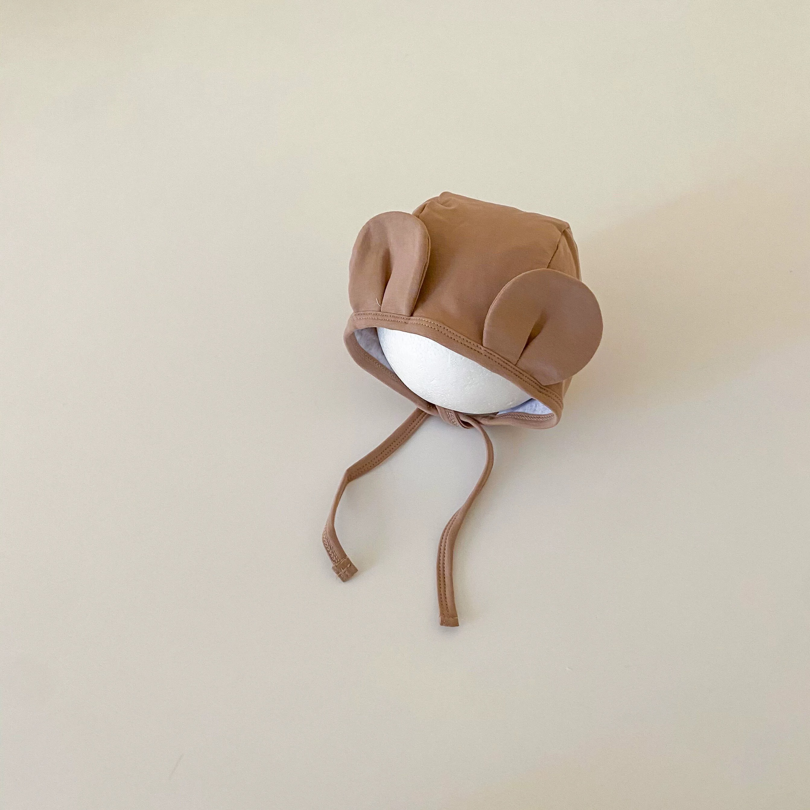 MIM Mũ cotton tai Gấu bản lớn(3-10M)