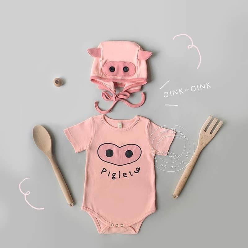 TMT - Bodysuit hoạ tiết heo + mũ(59-90)
