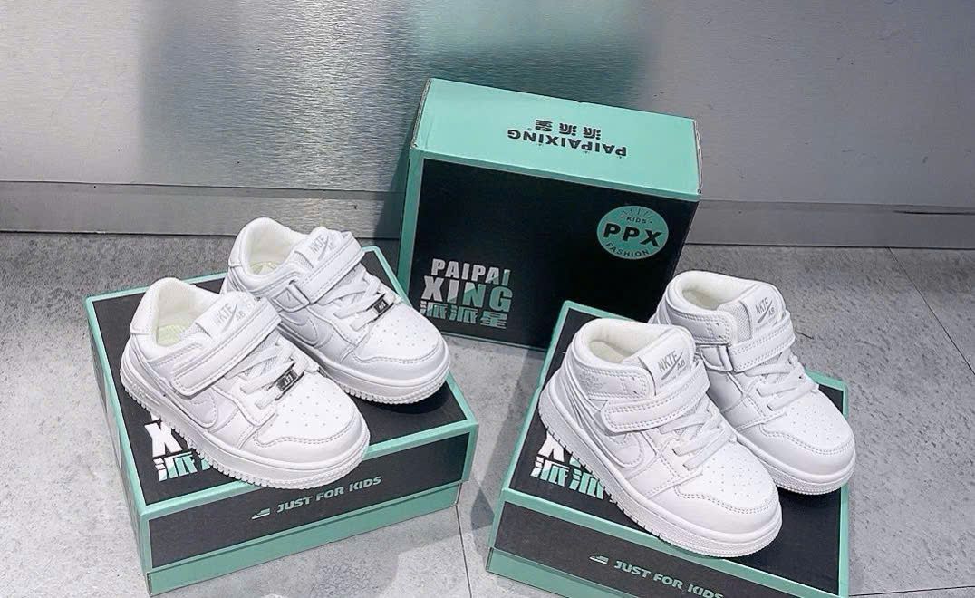 KB - Giày Sneaker cổ thấp NKTE trắng(23-27)