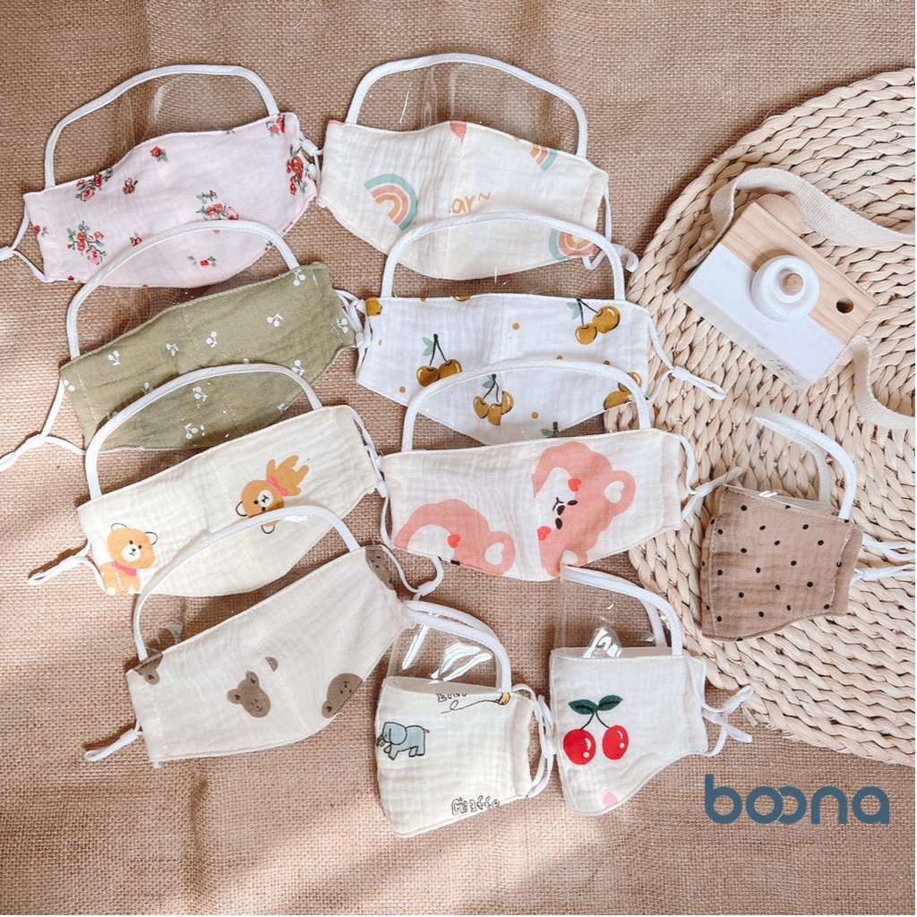 BOONA - KHẨU TRANG KÈM KÍNH CHẮN GIỌT BẮN