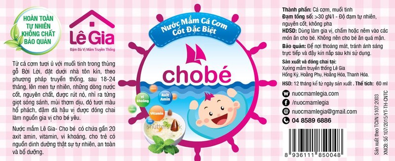 LÊ GIA - 1Y+NƯỚC MẮM CÁ CƠM
