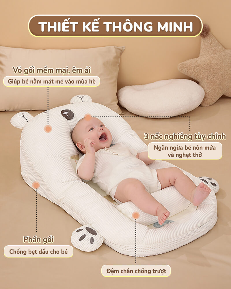 CHILUX - GỐI CHỐNG TRÀO NGƯỢC GẤU TRẮNG
