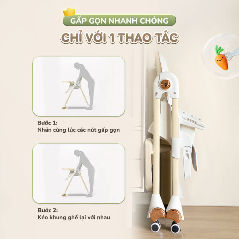 CHILUX - GHẾ ĂN DẶM GROW V PLUS