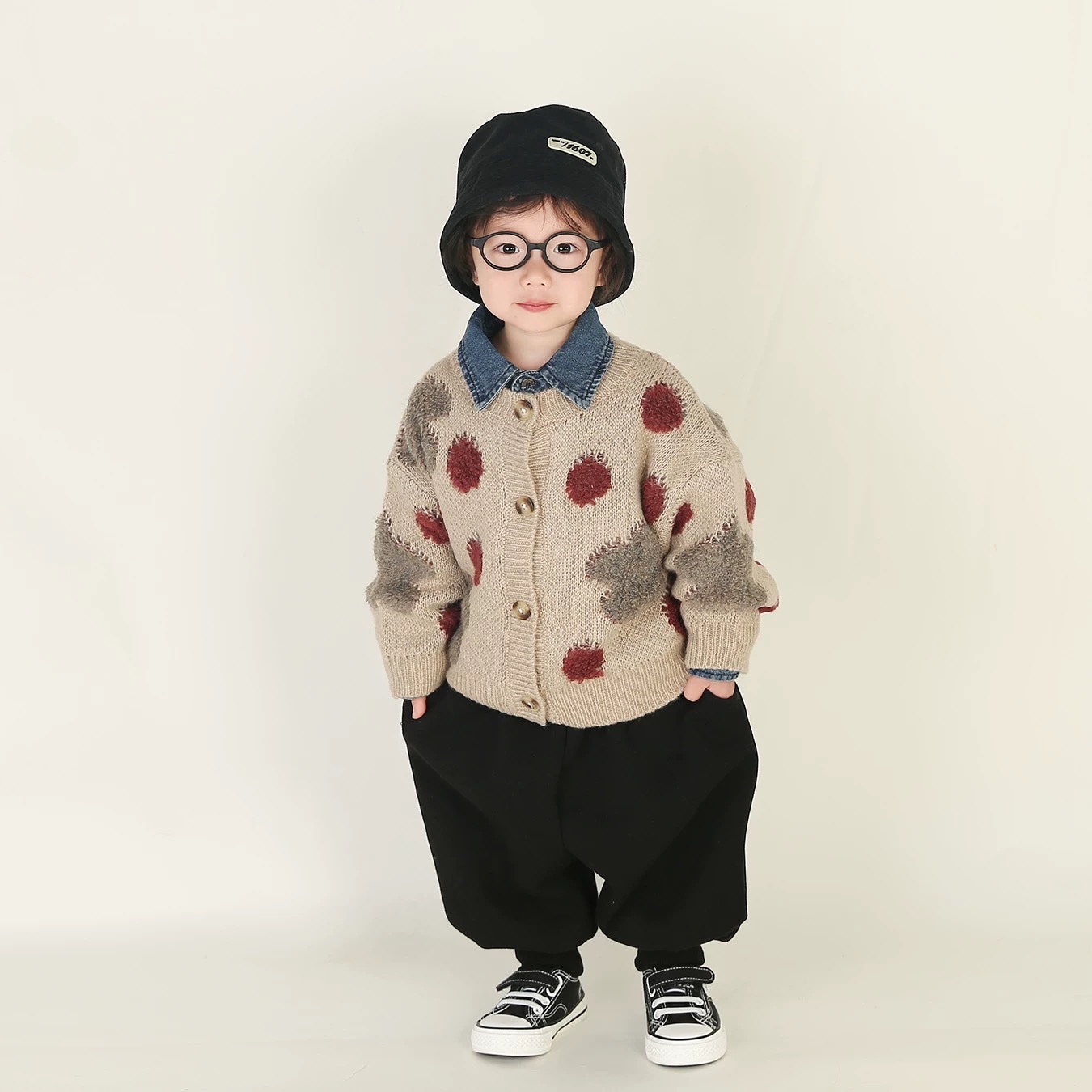TL - Áo cardigan len nâu dâu tây(80-130)