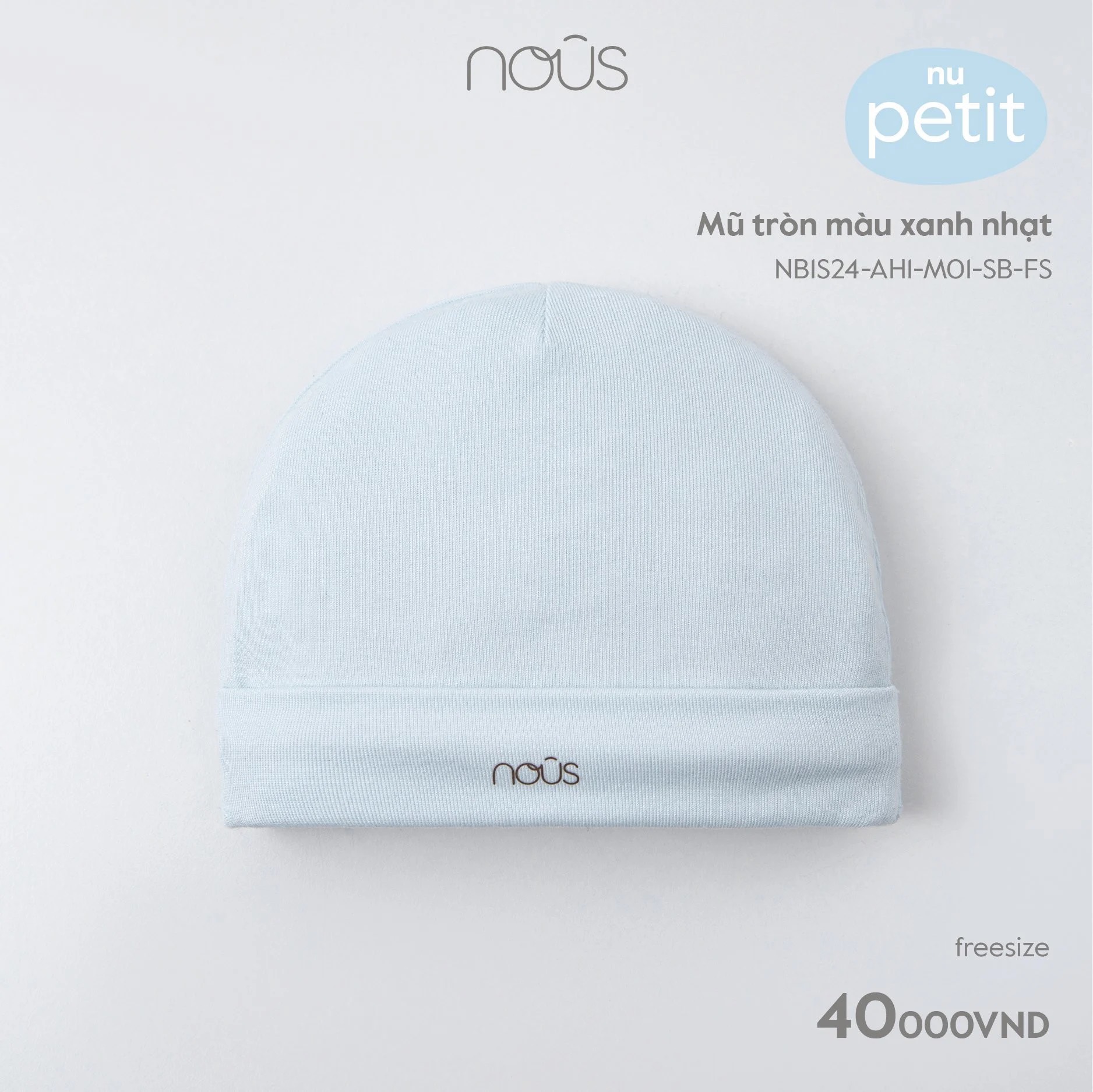 NOUS - Mũ tròn sơ sinh Freesize