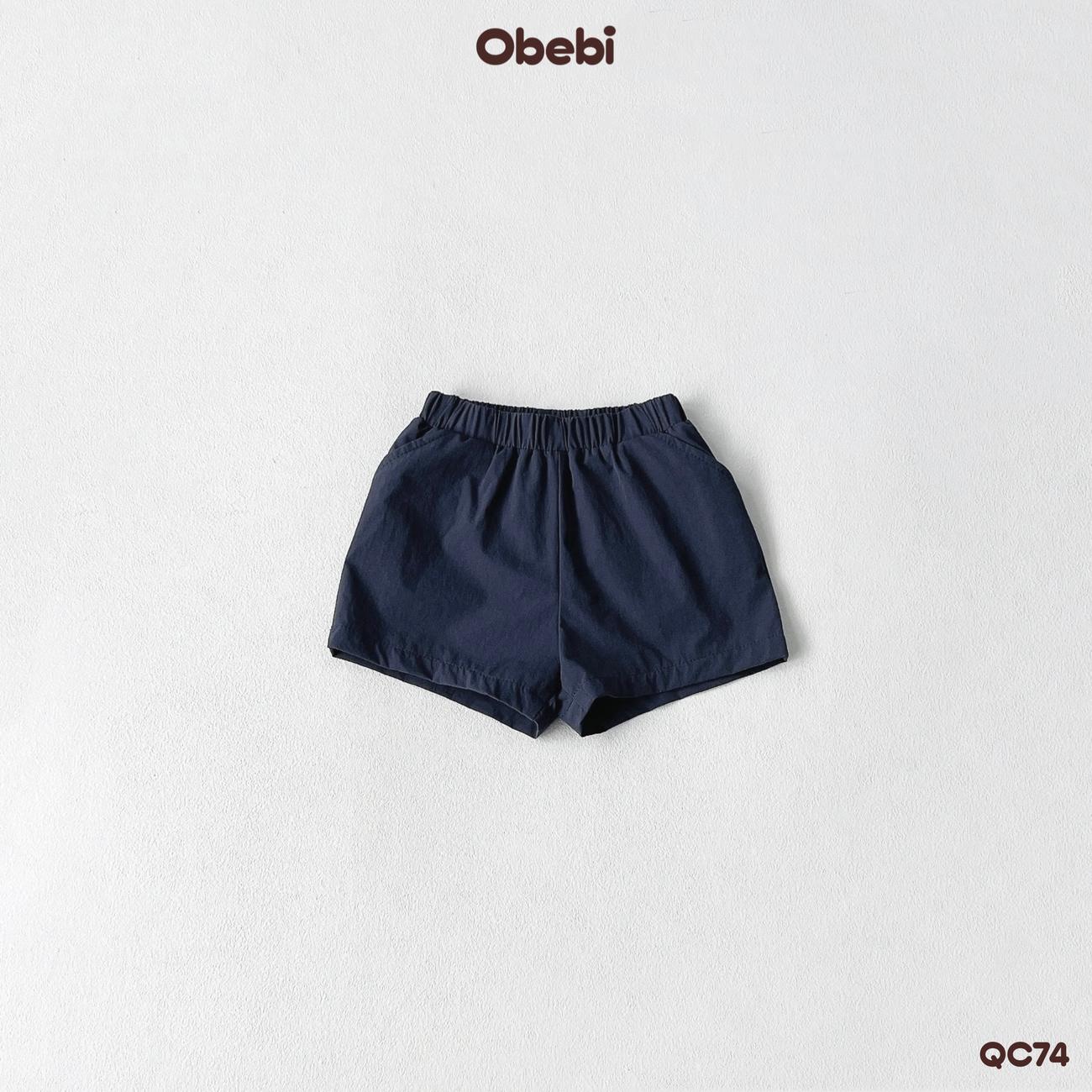 OBEBI - Quần đùi trẻ em vải gió thêu hình ngôi sao OBEBI (73-120)