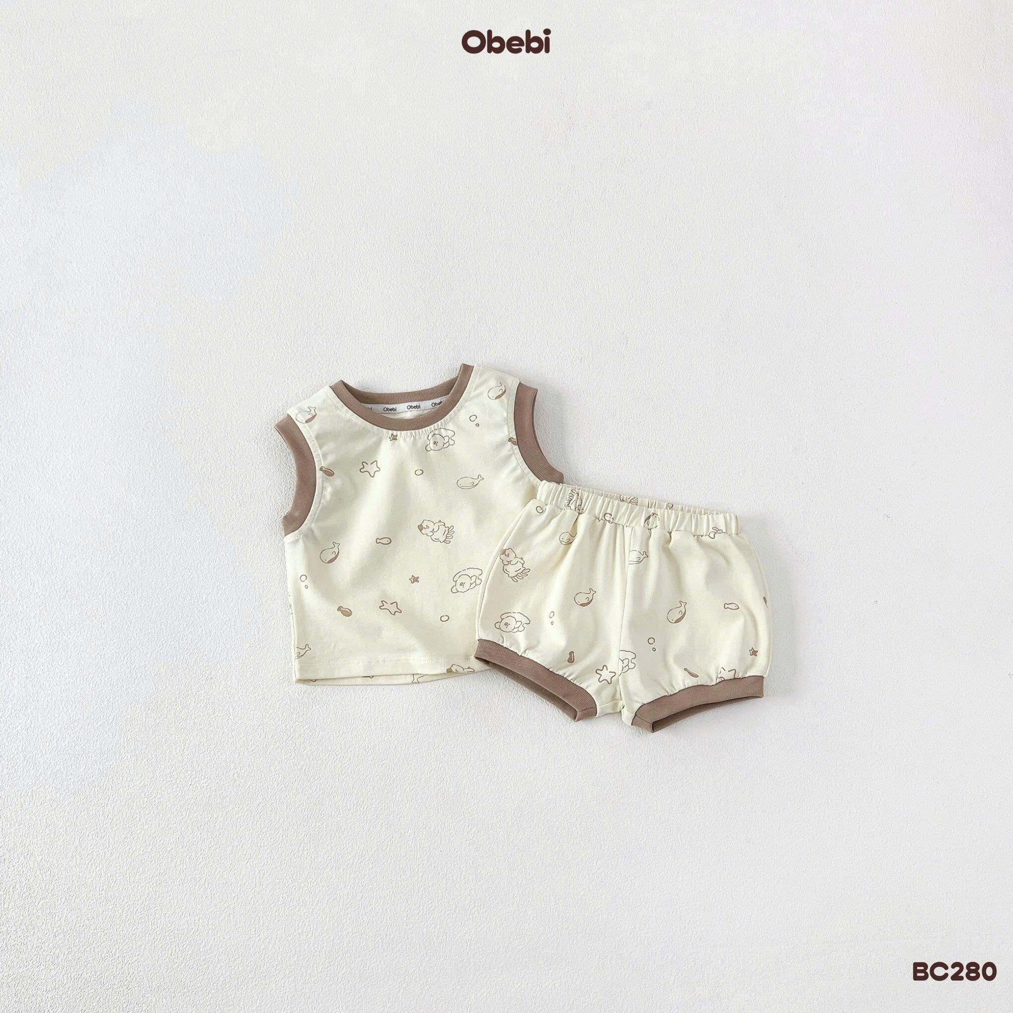 OBEBI - Bộ ba lỗ cotton hoạ tiết(66-110)