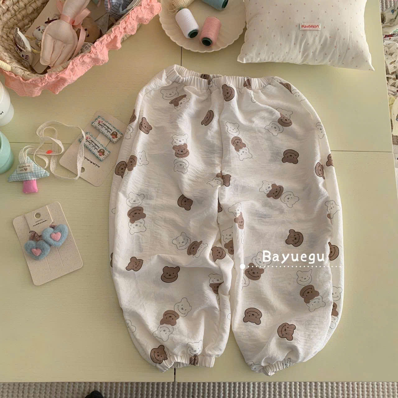 LB - Quần chống muỗi mùa hè hoạ tiết gấu (90-130)