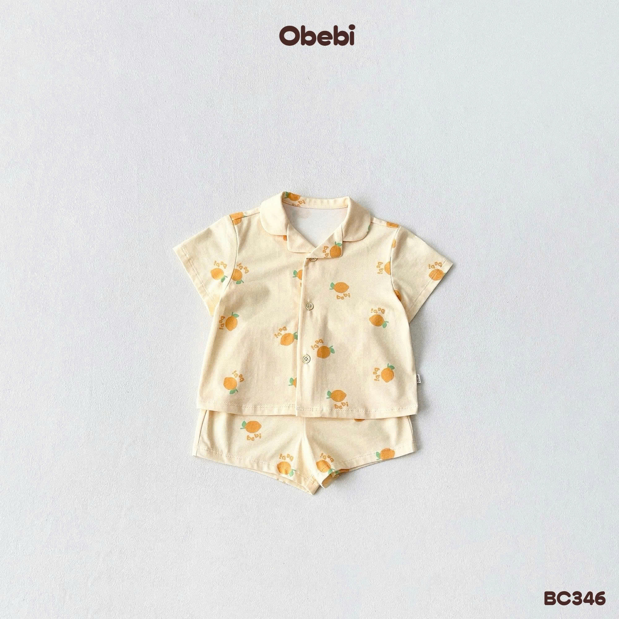OBEBI - Bộ pyjama trẻ em hoạ tiết hoa quả OBEBI (73-120)