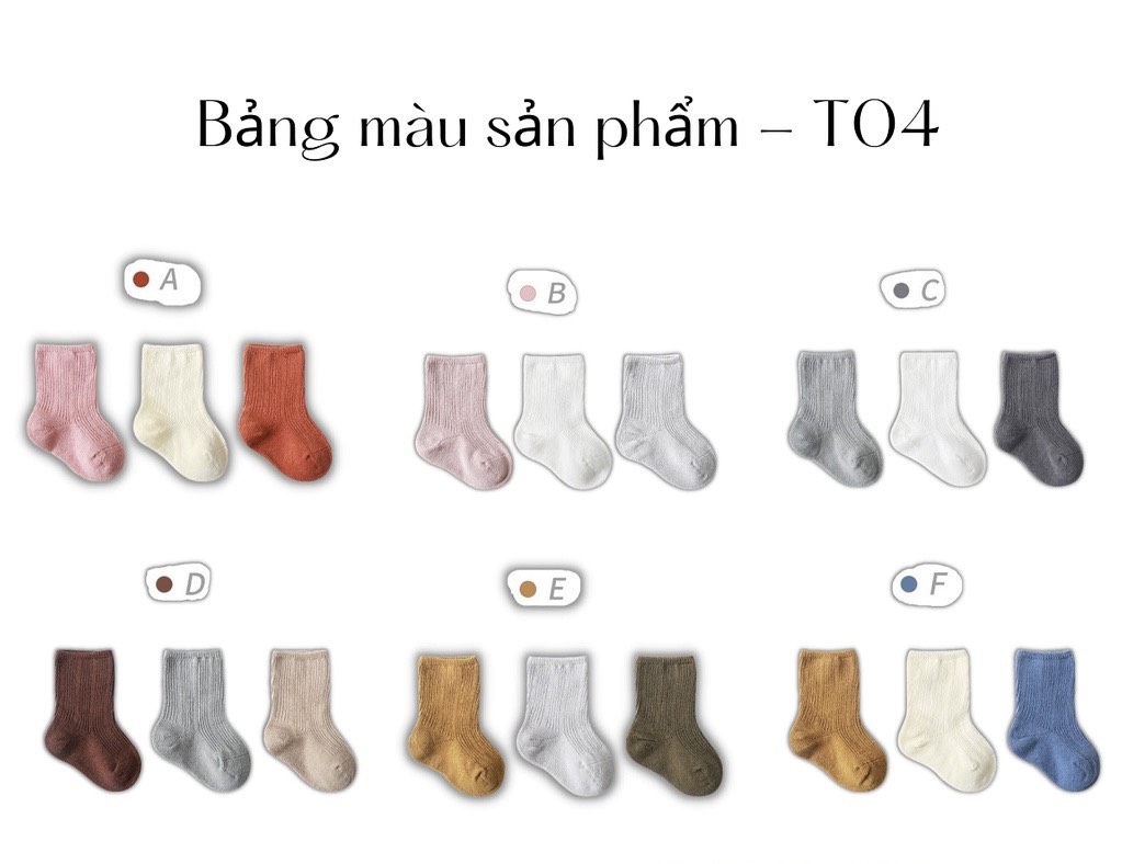 MIM Set 3 đôi tất trơn(Xs-M)