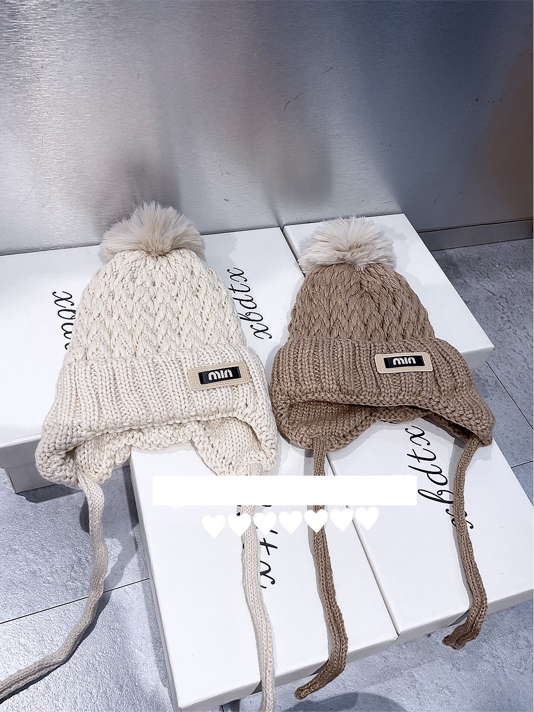 KK Mũ len quả bông MIU(4Y+/54-58cm)