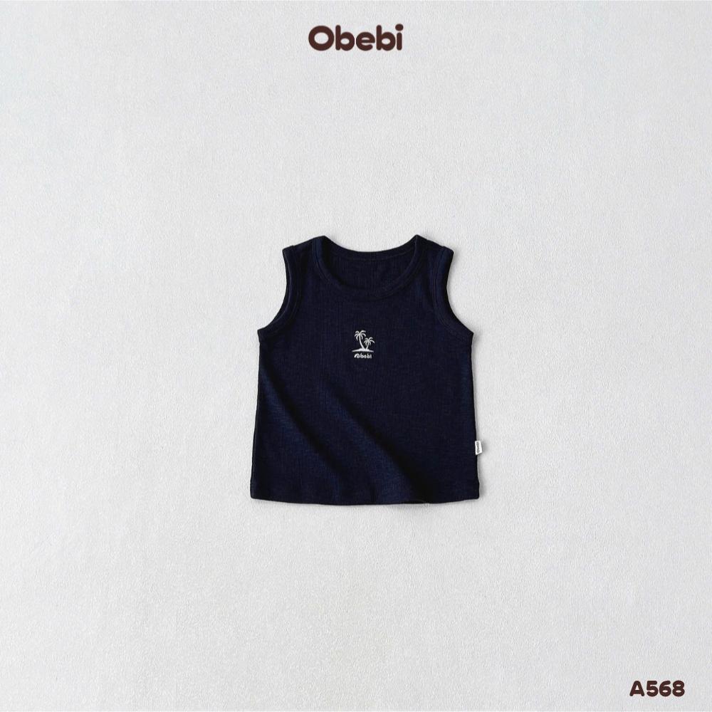 OBEBI - Áo ba lỗ trẻ em thêu hình cây dừa OBEBI (73-120)
