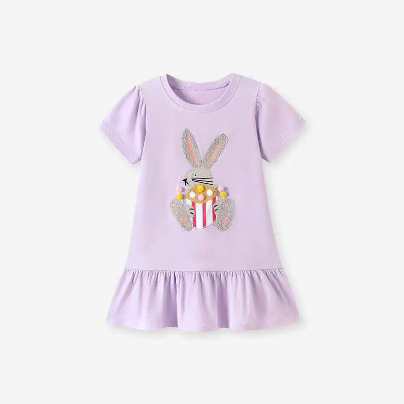 TL - Váy tím thỏ bông (2-7Y)