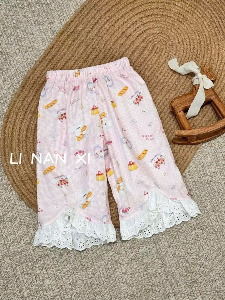 TL - Quần suông caro viền bèo (90-140)