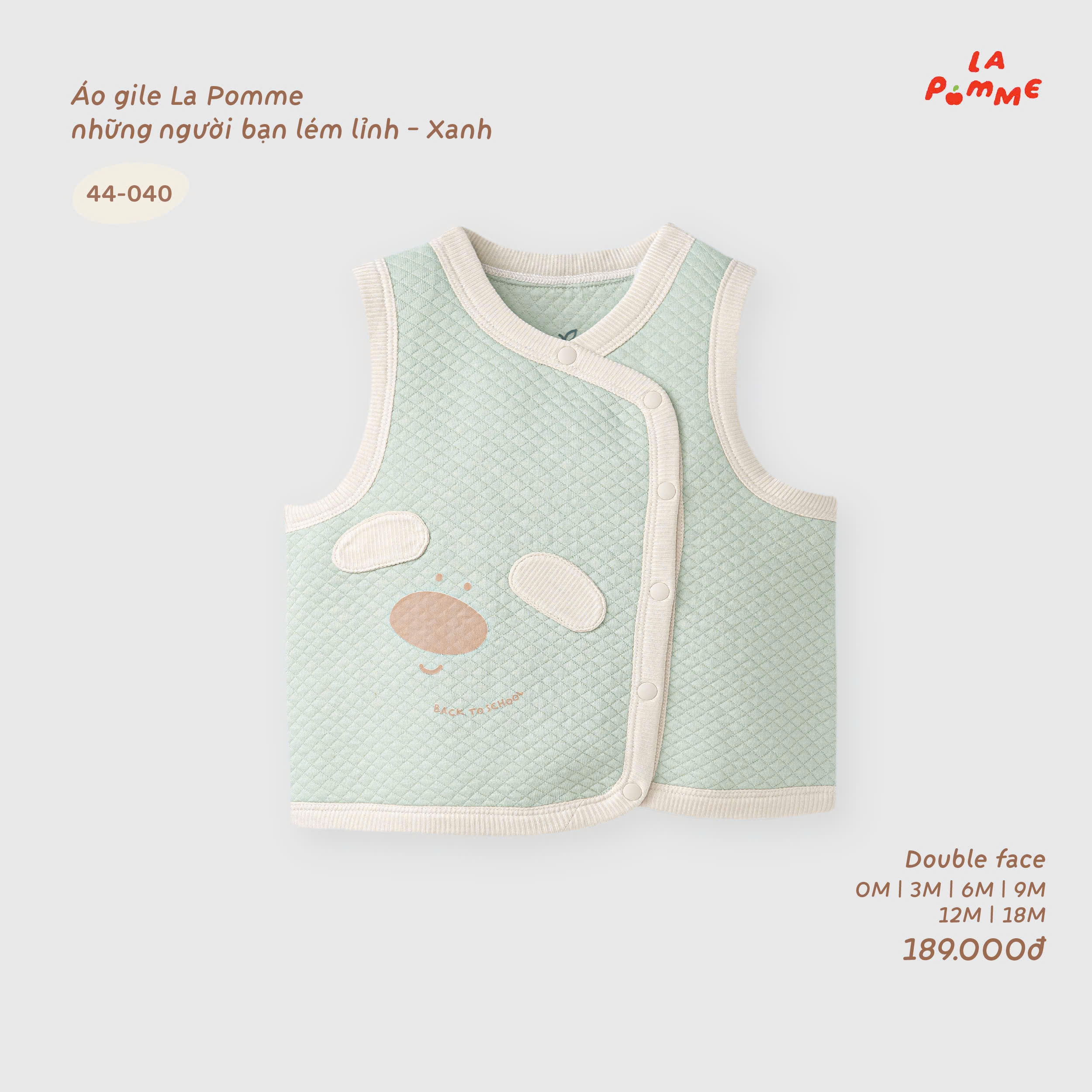 LA POMME - ÁO GILE NHỮNG NGƯỜI BẠN LÉM LỈNH (0-18M)