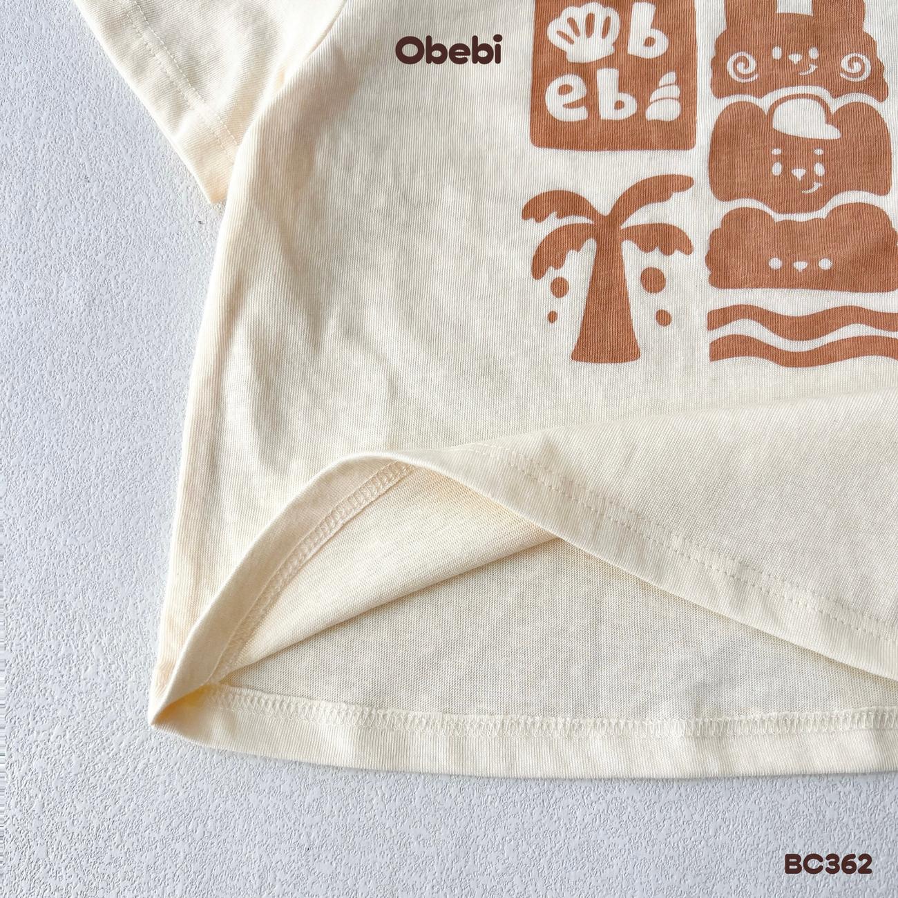 OBEBI - Bộ cộc trẻ em biển cả phối màu quần OBEBI (73-120)