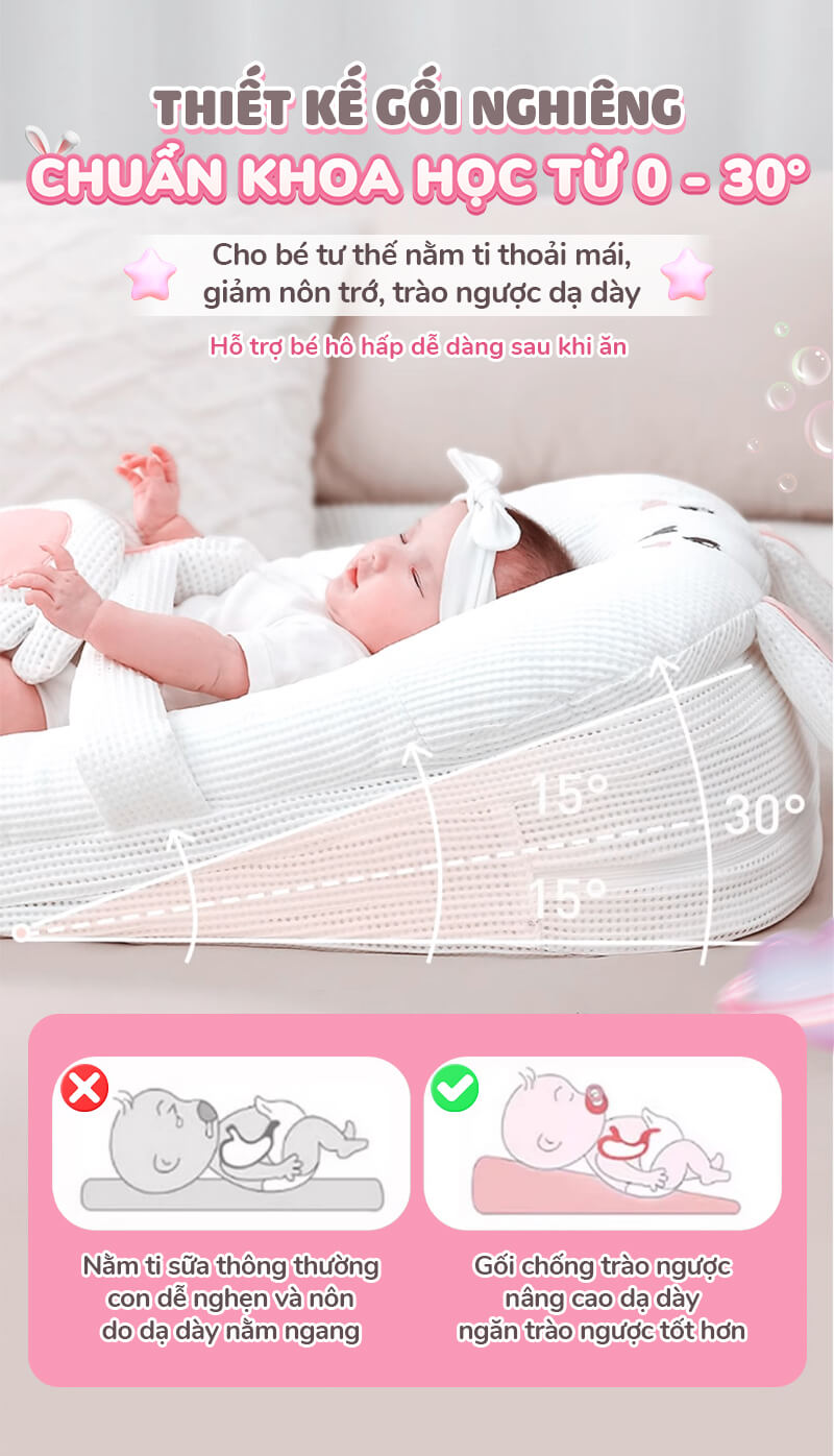 CHILUX - GỐI CHỐNG TRÀO NGƯỢC THỎ HỒNG