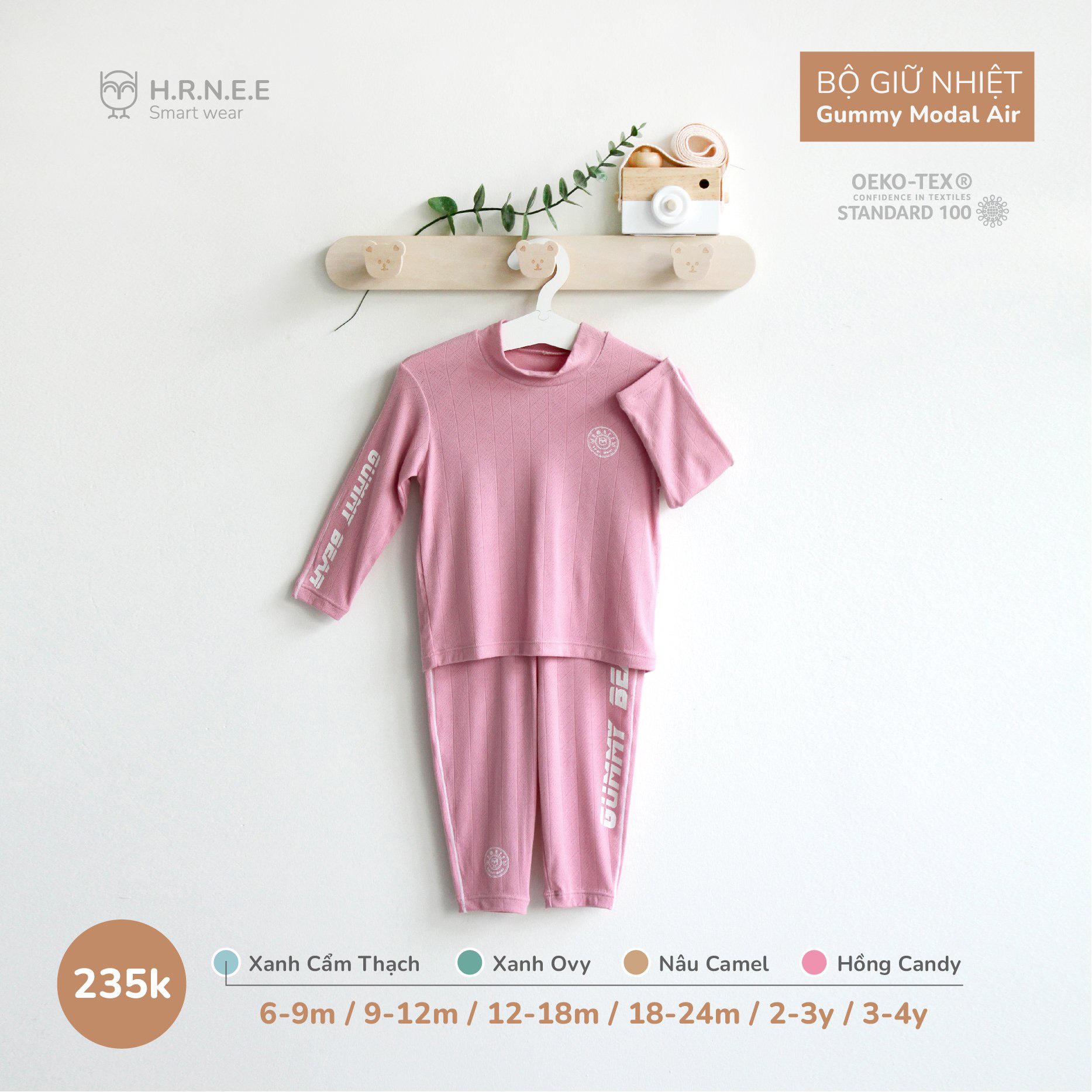 HRNEE- BỘ GIỮ NHIỆT GUMMY MODAL AIR