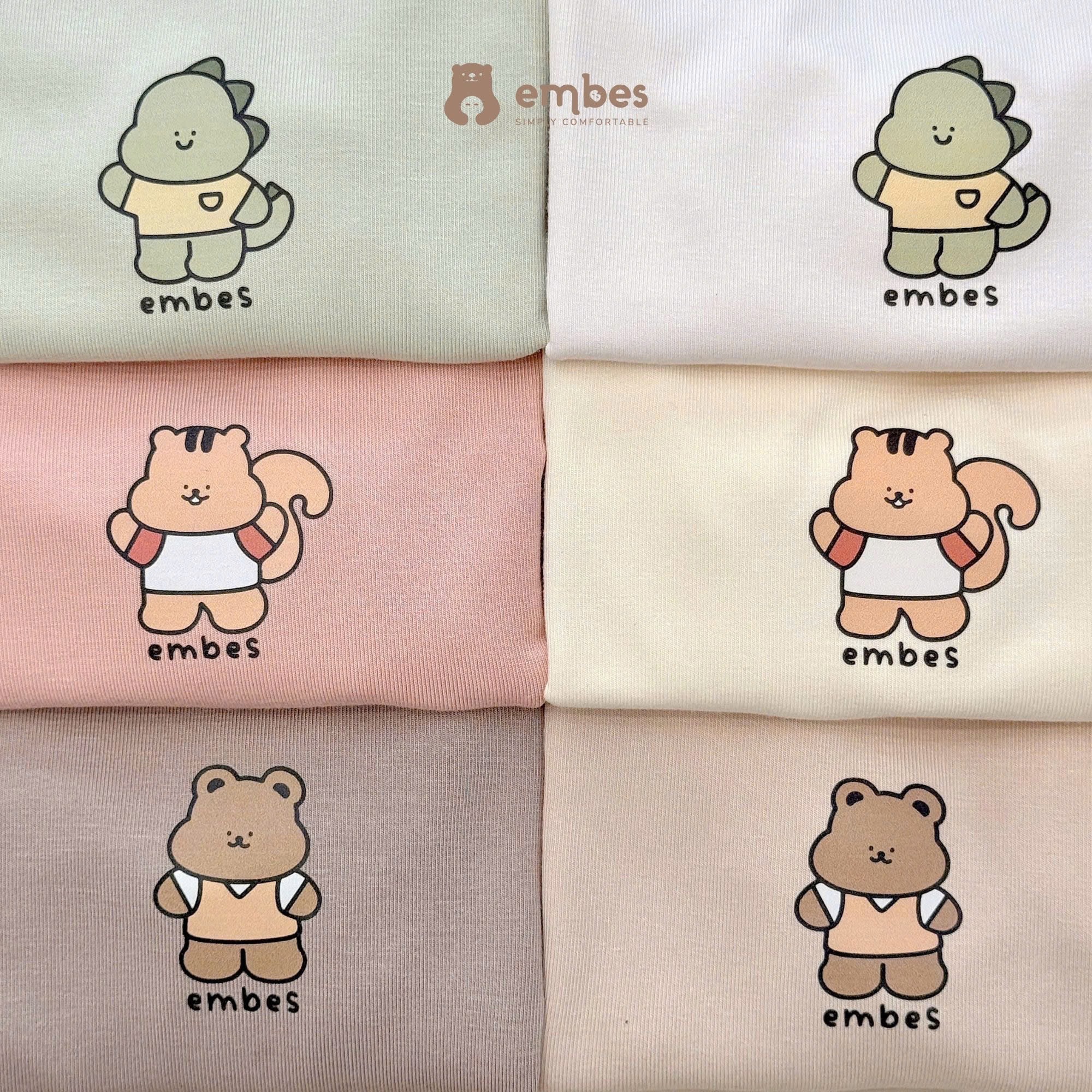 TH - Bộ dài tay in hình Gấu Embes(9M-4Y)