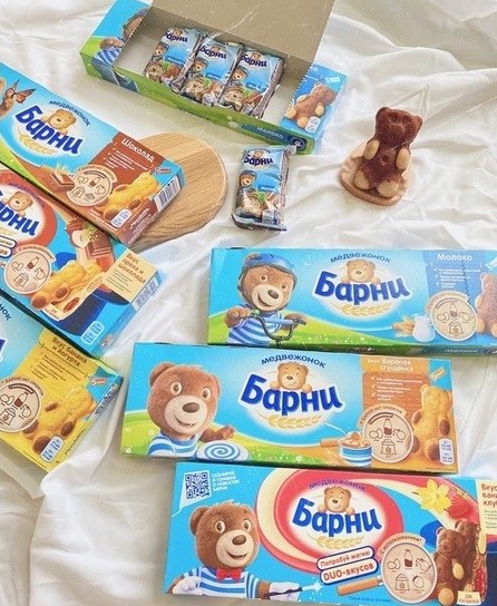 BARNY - 10M+BÁNH BÔNG LAN GẤU NGA