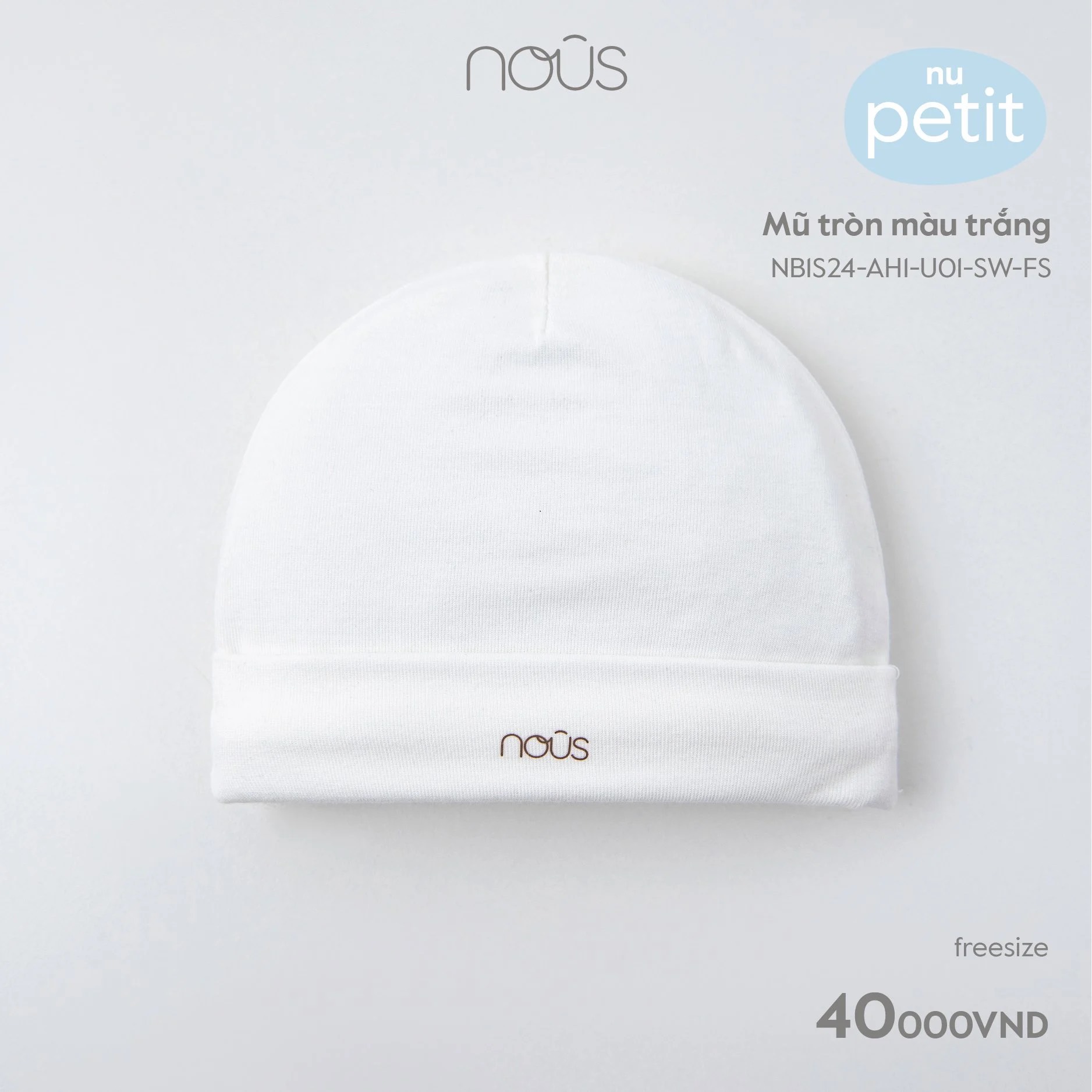 NOUS - Mũ tròn sơ sinh Freesize