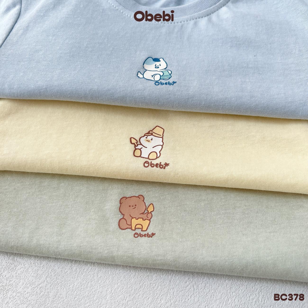 OBEBI - Bộ cộc trẻ em mùa hè hình in nhỏ OBEBI (66-120)