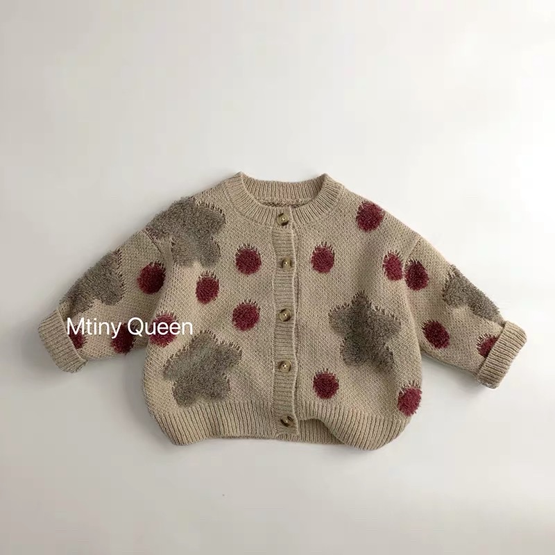 TL - Áo cardigan len nâu dâu tây(80-130)