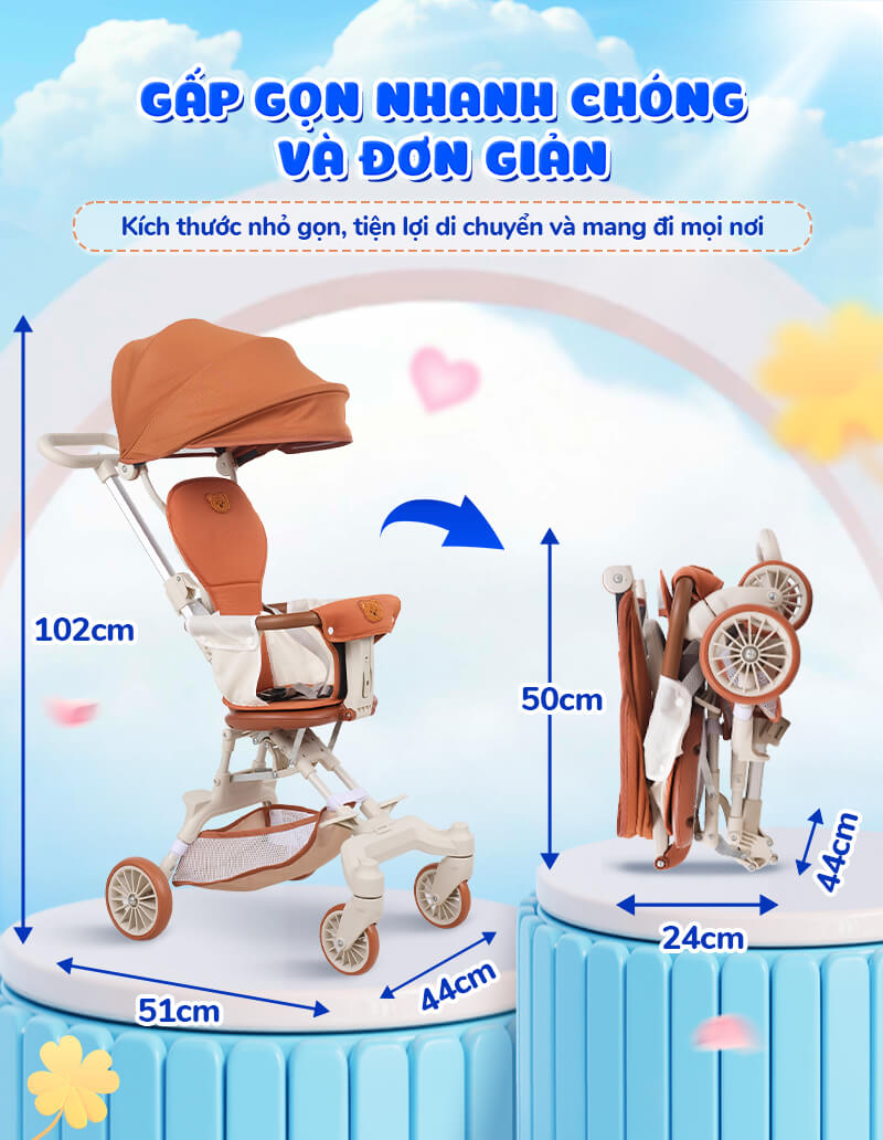 CHILUX - XE ĐẨY GẤP GỌN M22