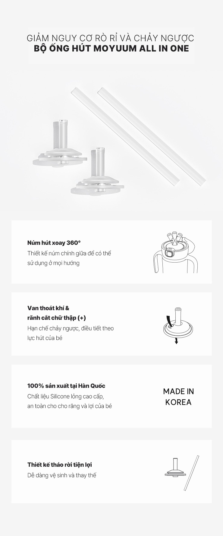 MOYUUM - BỘ ỐNG HÚT ALL IN ONE
