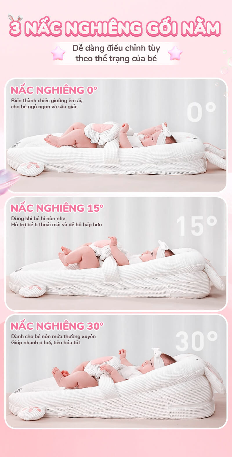 CHILUX - GỐI CHỐNG TRÀO NGƯỢC THỎ HỒNG
