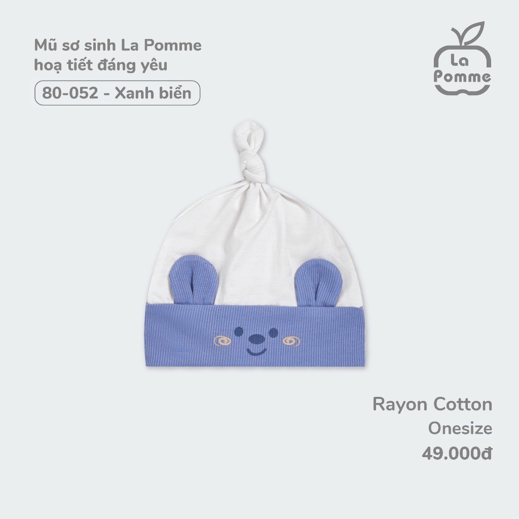 LA POMME Mũ sơ sinh hoạ tiết đáng yêu