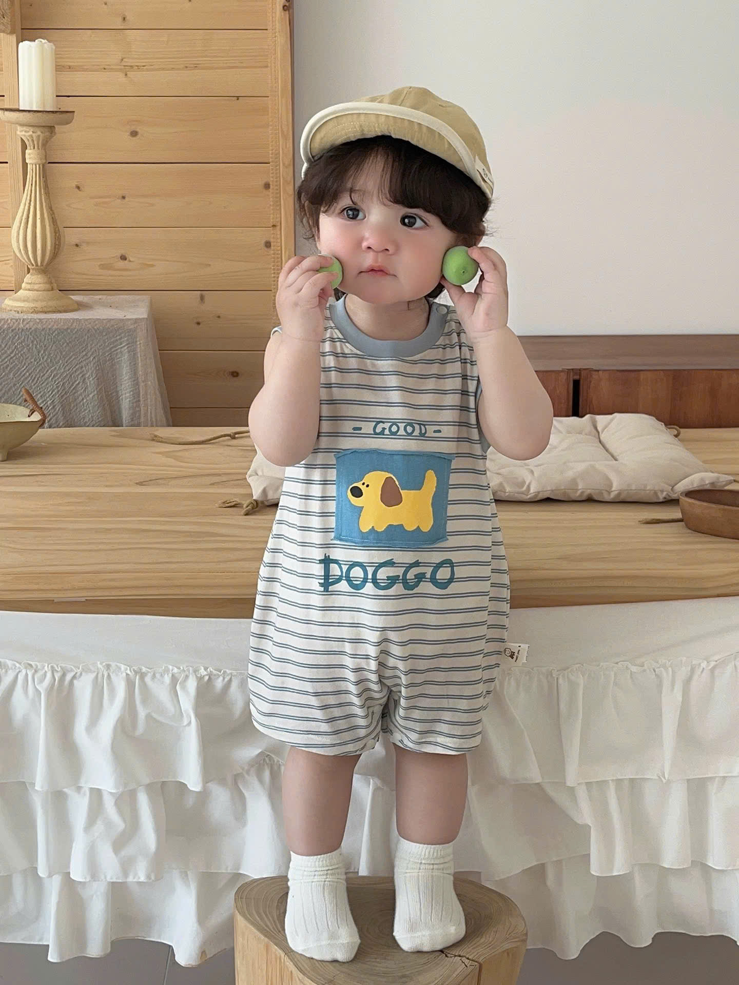 JS - Body sát nách kẻ xanh Cún Doggo (66-80)