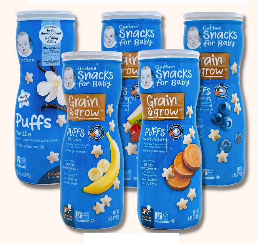 GERBER - 8M+BÁNH SAO PUFFS CAO