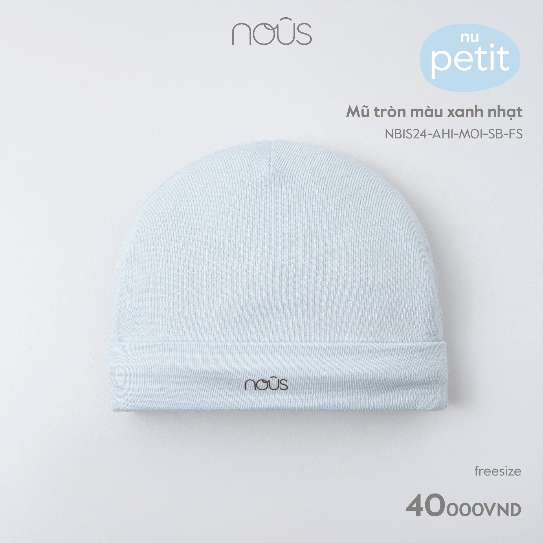 NOUS - Mũ tròn sơ sinh Freesize