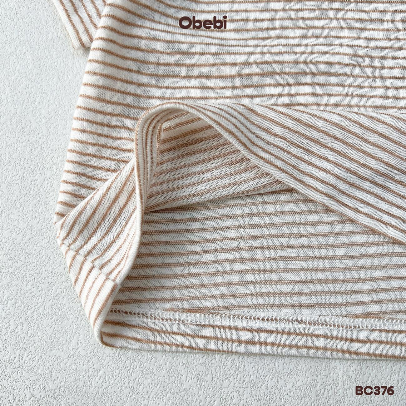 OBEBI - Bộ cộc trẻ em mùa hè kẻ ngang OBEBI (66-120)