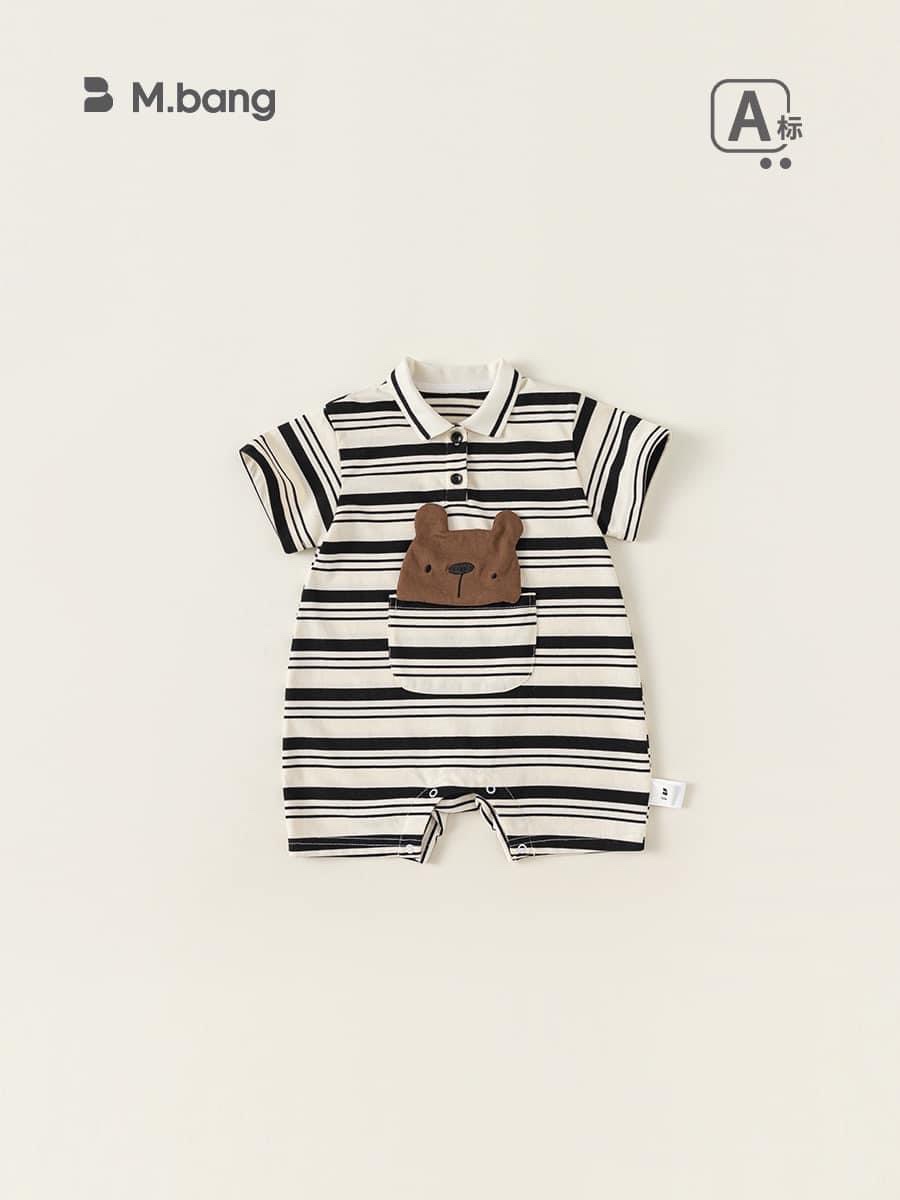 LB - Body kẻ cổ polo đính gấu(66-100)