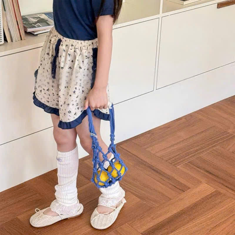 TL - Quần short bé gái viền bèo (80-130)