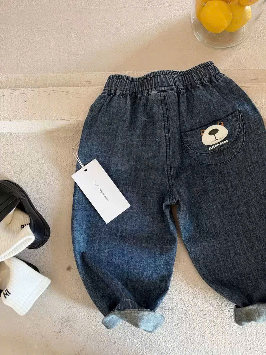 BK - Quần dài in gấu túi sau (90-140)