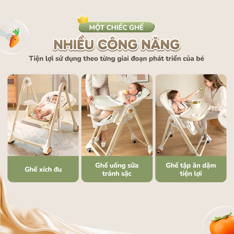 CHILUX - GHẾ ĂN DẶM GROW V PLUS