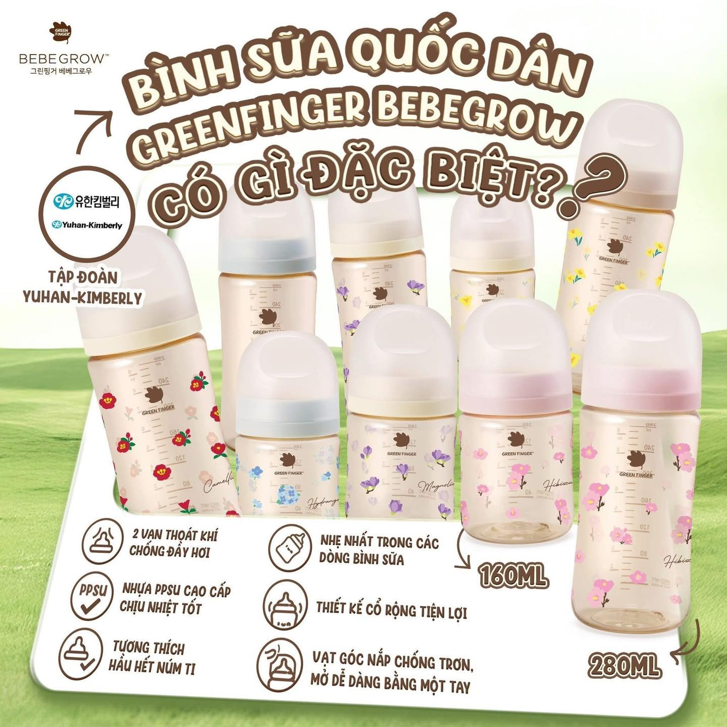 GREEN FINGER - BÌNH SỮA PPSU HỌA TIẾT