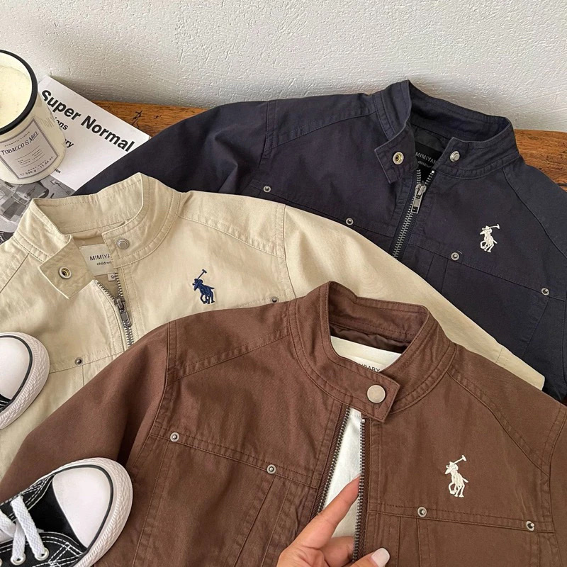 TH - Áo khoác KAKI thêu ngựa(90-140)