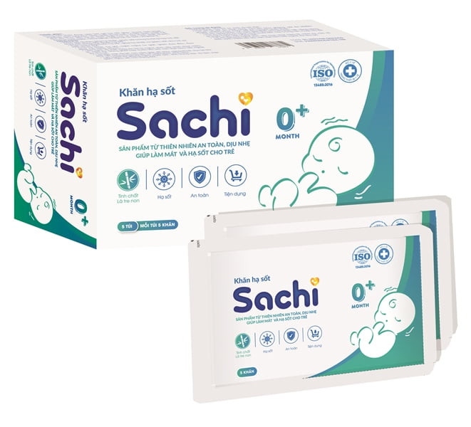 SACHI - KHĂN LAU HẠ SỐT CHO BÉ